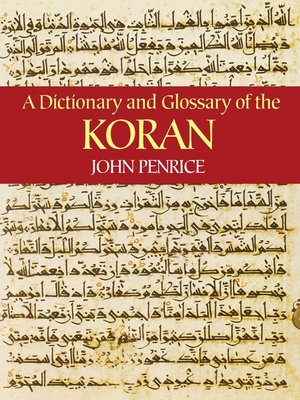 cover image of A Dictionary and Glossary of the Koran